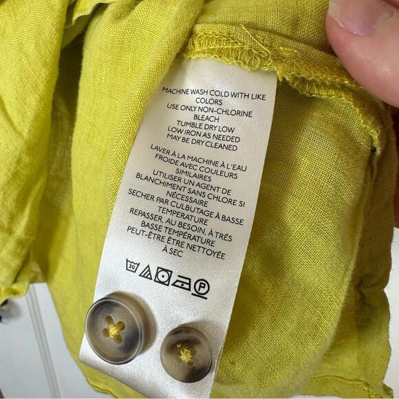 Pilcro Linen Surf Buttondown - Yellow - Large - Picture 7 of 10